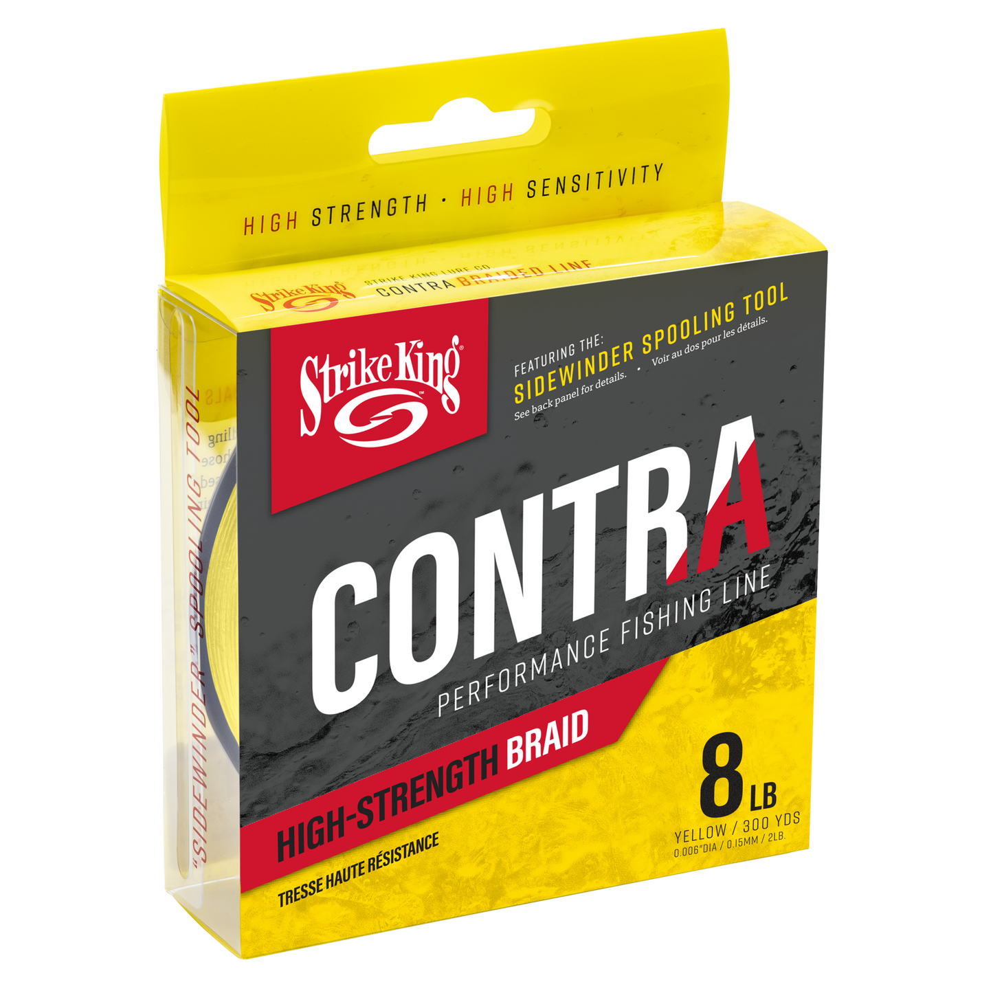 Strike King Contra Braid 300 Yards Hi-Vis Yellow