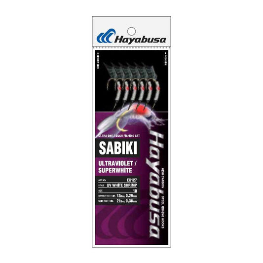 Hayabusa UV White Shrimp EX127 Sabiki Rig