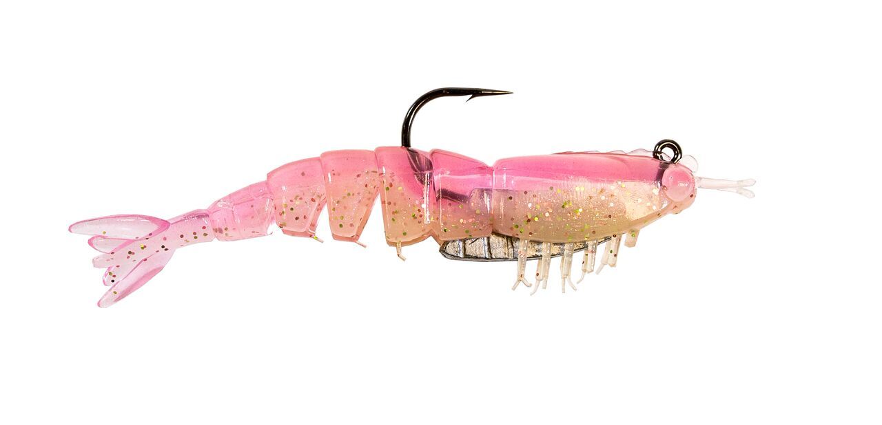 Z-Man EZ ShrimpZ 3 1/2 inch Rigged w/ Mustad Weighted Hook 2 pack