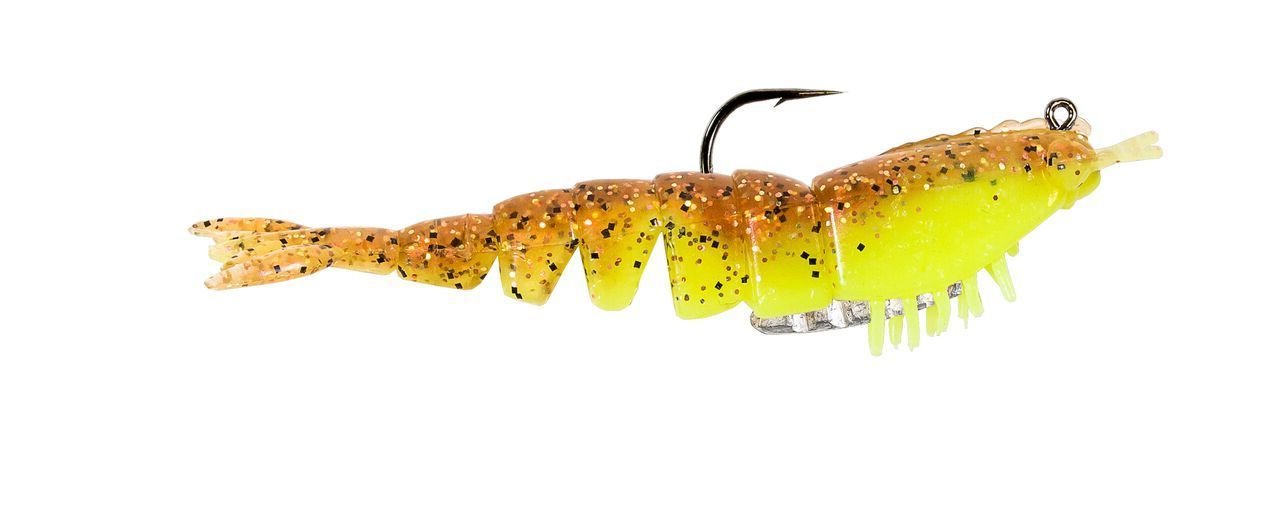 Z-Man EZ ShrimpZ 3 1/2 inch Rigged w/ Mustad Weighted Hook 2 pack