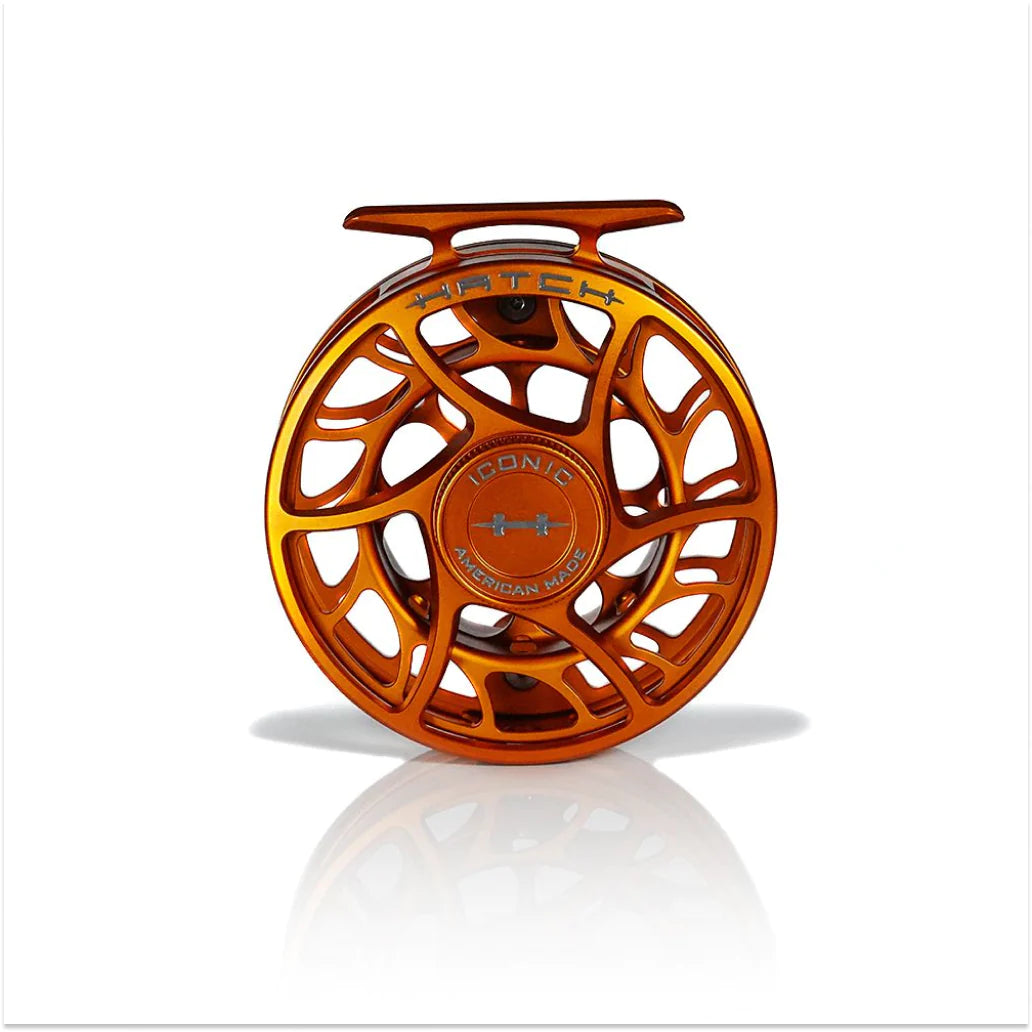 Hatch 2023 Custom Iconic Fly Reel - Campfire Orange