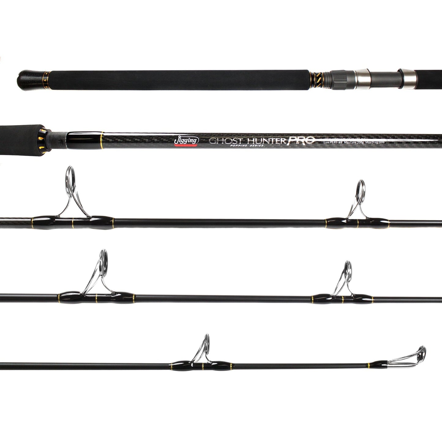 Jigging World Ghost Hunter Popping Spinning Rods