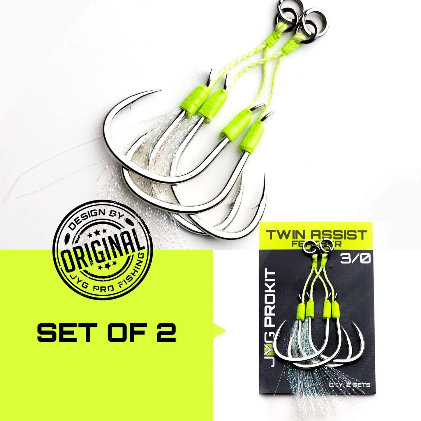 JYG Twin Assist Feather Hooks