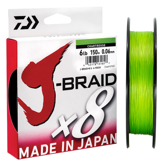Daiwa J-Braid X8 Braided Line 330 Yards