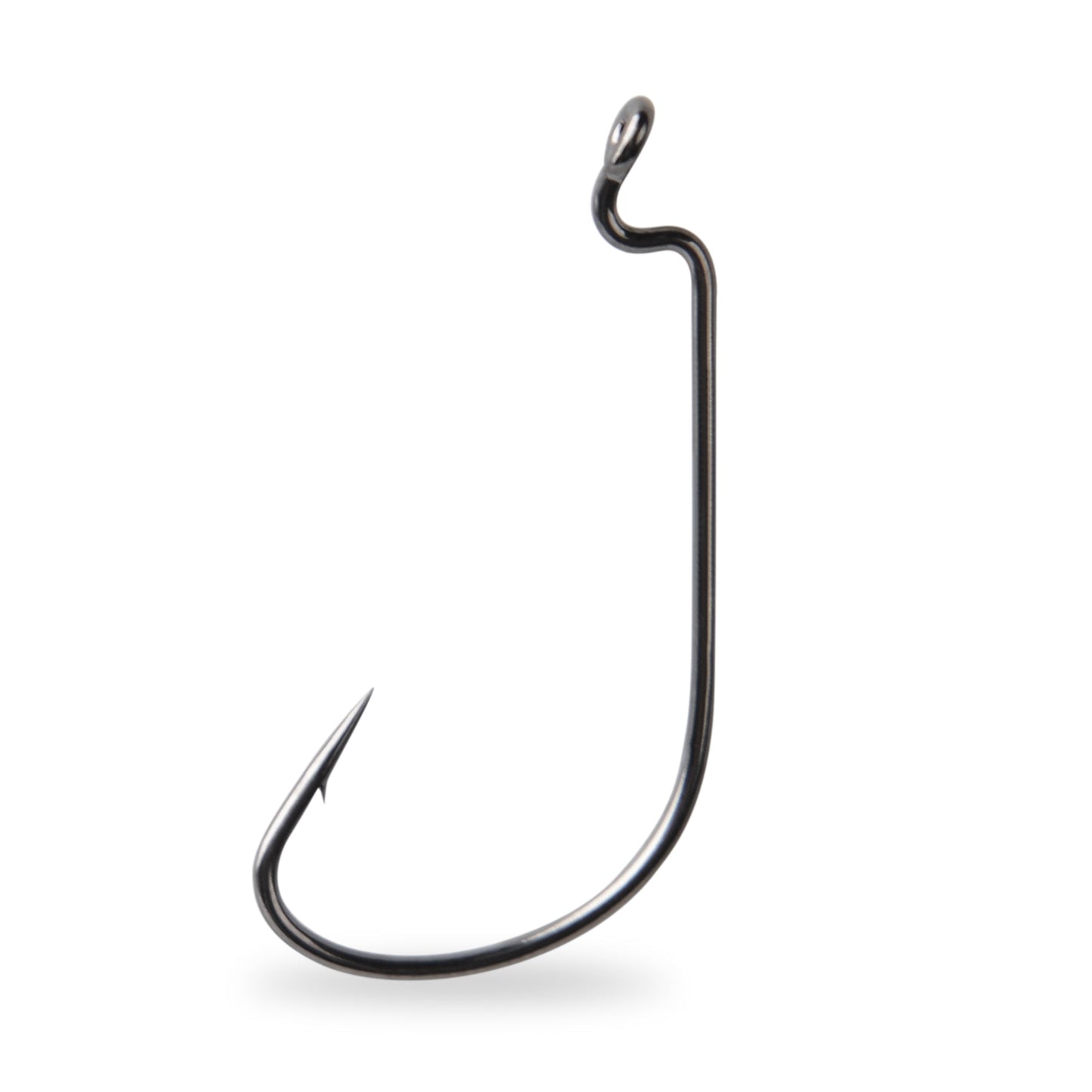 Mustad Mega Bite Black Nickel Wide Gap Offset Worm Hook