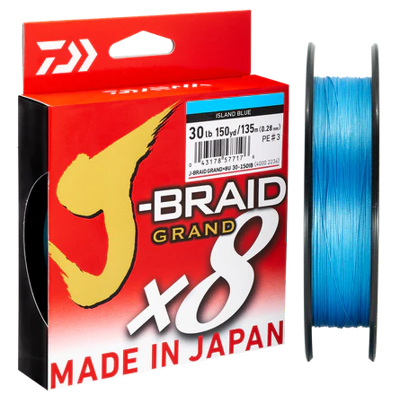 Daiwa J-Braid Grand x8 Island Blue Braided Line