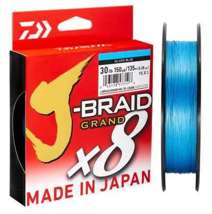 Daiwa J-Braid Grand x8 Island Blue Braided Line